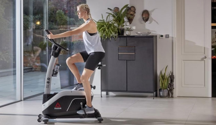 Upright exercise bikes
