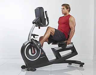 Recumbent exercise bikes
