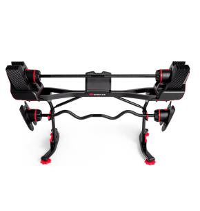 Bowflex Stand Barbell and Curlbar with Media Rack