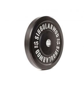 Singular WOD Bumper Training Black Olympic Disc (Weight: 15kg)
