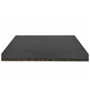 Continuous Rubber Flooring 20 mm 100 x 100 cm Not Shine Black