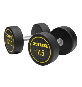 Ziva Performance rubber round dumbbell (pair) (Weight: 17.5kg)