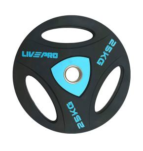 Disco olímpico de entrenamiento uretano LIVEPRO (Peso: 25kg)