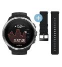 Suunto 9 Black + 24mm Urban 2 Black Size M Leather Strap Suunto 9 Black + 24mm Urban 2 Black Size M Leather Strap