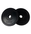 Discos con Caucho Tunturi 30 mm (Peso: 2.5kg, Formato: Par)