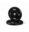 Disco Olímpico Bumper Negro ION fitness (Peso: 20kg)