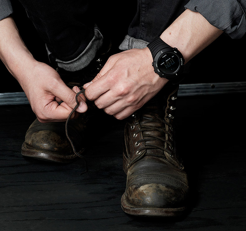 suunto core all black light elastomer strap