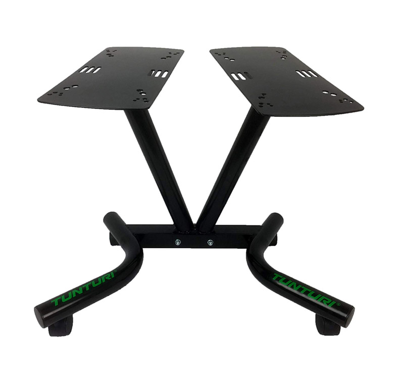Tunturi Selector Dumbbell 25kg - Verstelbare Halter Met Standaard En Gratis Fitness App